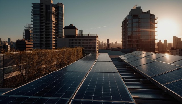 solar power panels on hospital building by shree Laxminath solar power