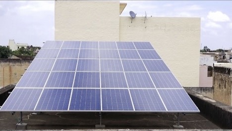 SOLAR PANELS ON HOME ROOF BY SHREE LAXMINATH SOLAR POWER