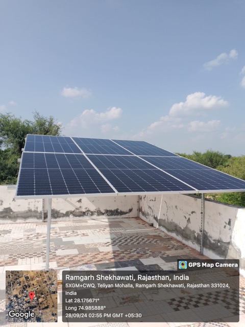 Dharmender ji 3 kw ramgarh shree Laxminath solar power